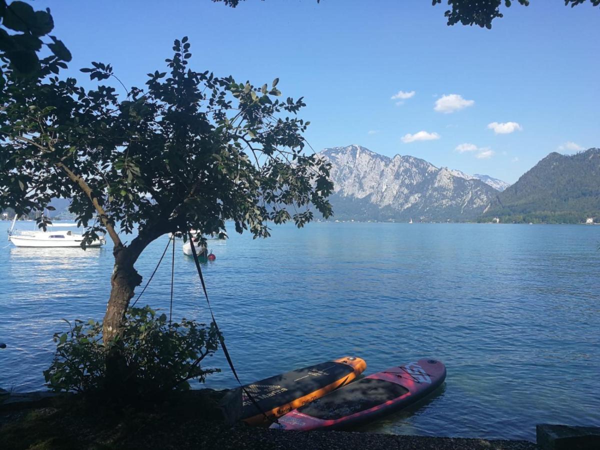 Ferienwohnung Mit Seeblick, Unterach Am Attersse 阿特湖畔翁特拉赫 外观 照片